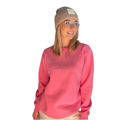 100% Cotton Sweatshirt Pink