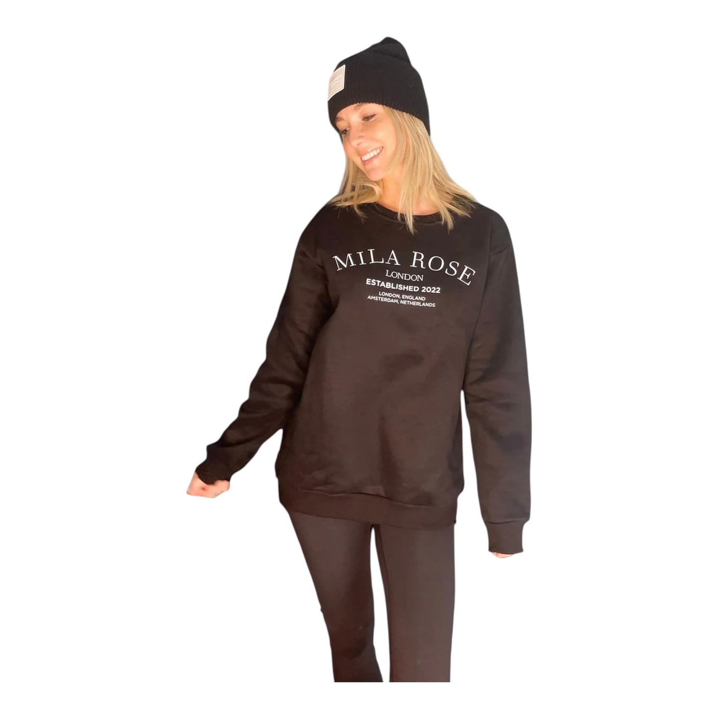 100% Cotton Sweatshirt Black