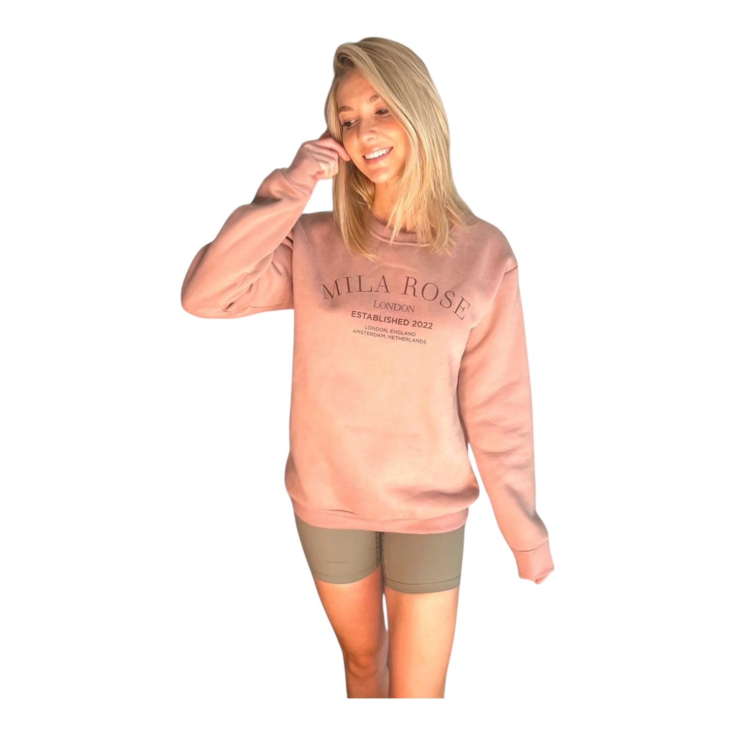 100% Cotton Sweatshirt Dusky Pink