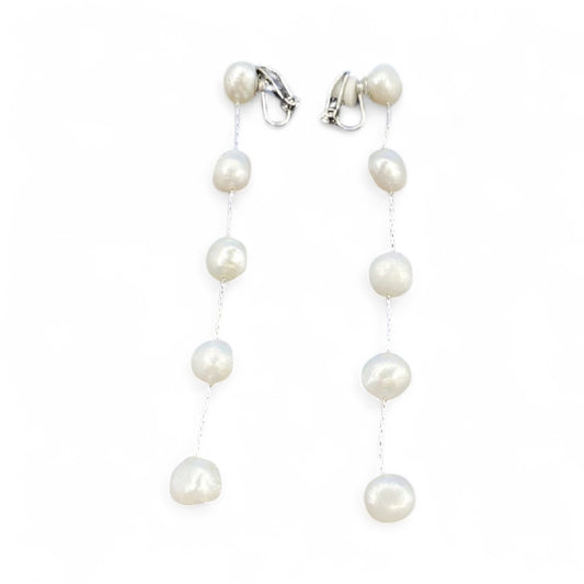 Earrings Pearl Drop (Clip In)