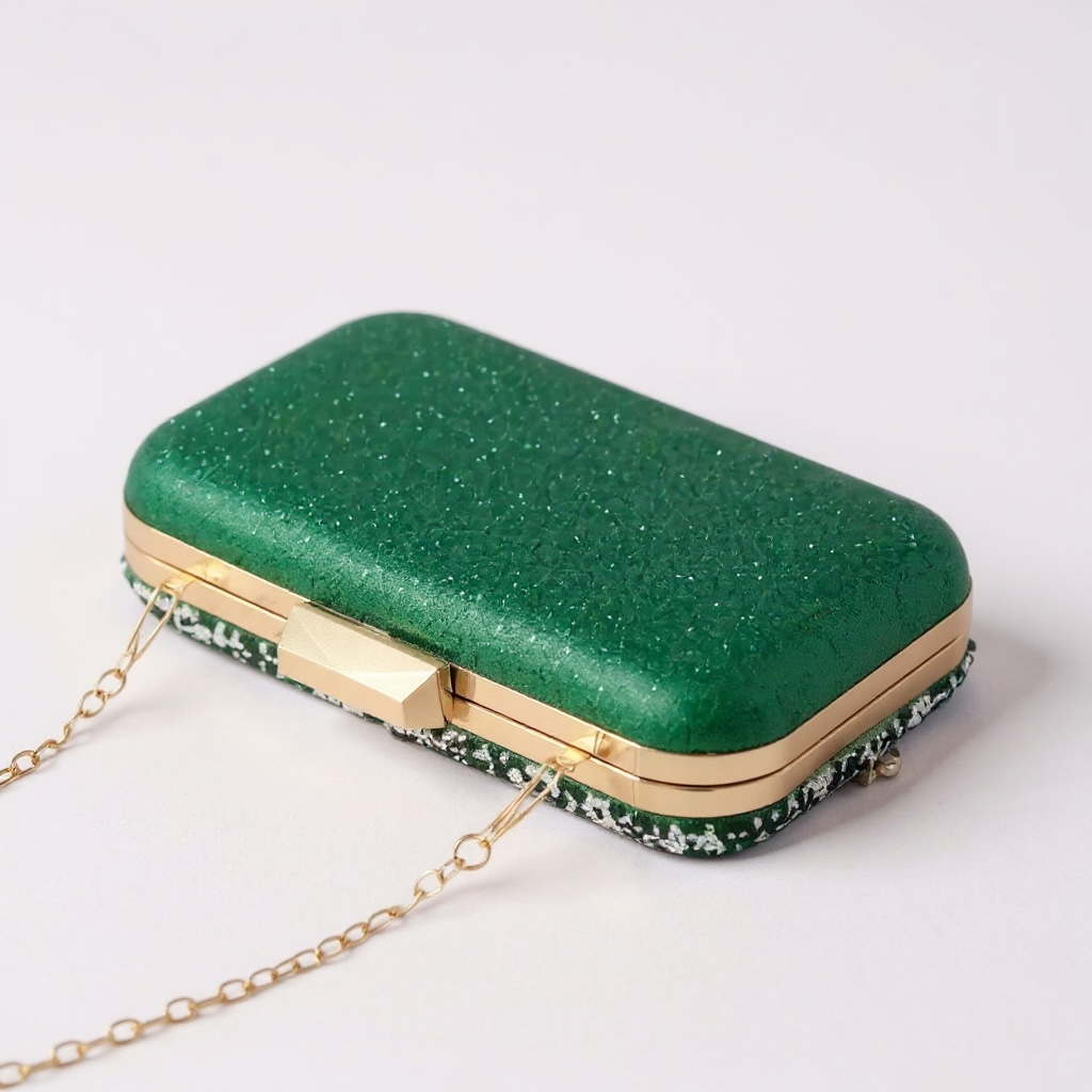 Emerald Pearl & Sequin Embellished Evening Bag