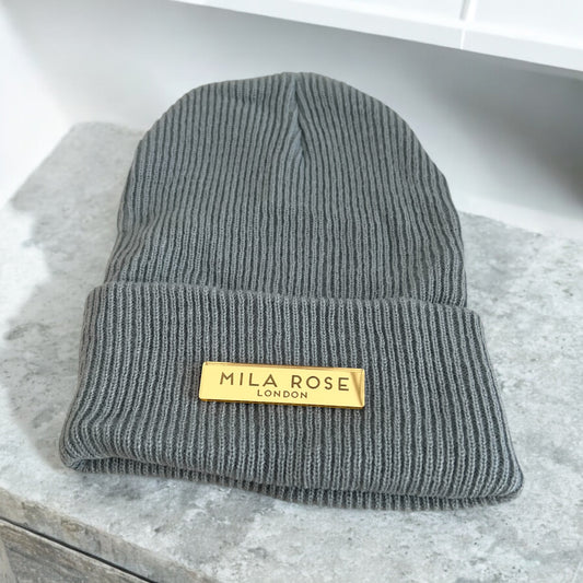 Winter Beanie Teal & Gold Hat