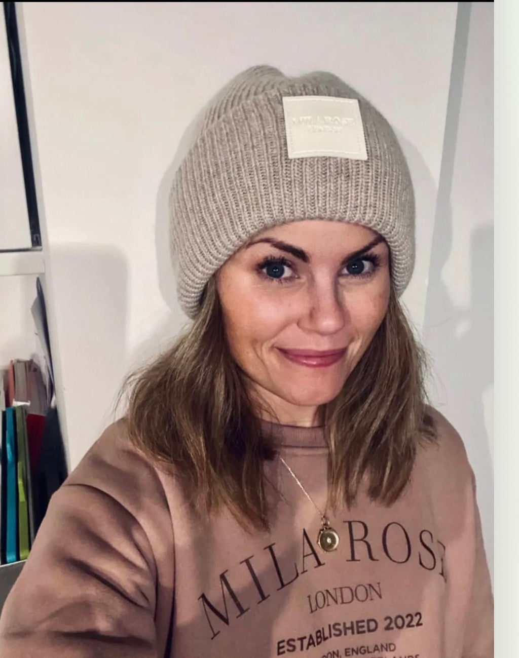 Winter Wool Hat Beanie Dusky Brown