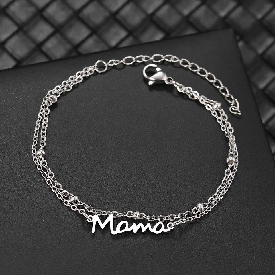 Mama with Double Layered Design in Silver