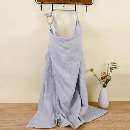 Light Grey Breathable Breastfeeding Cover Baby Feeding Nursing Covers Adjustable Nursing Apron Outdoor Privacy Cover Mother Nursing Cloth