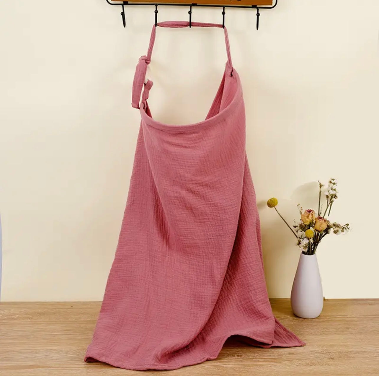 Dusky Pink Breathable Breastfeeding Cover Baby Feeding Nursing Covers Adjustable Nursing Apron Outdoor Privacy Cover Mother Nursing Cloth