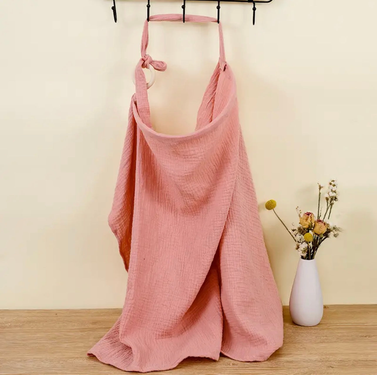 Dusky Pink Breathable Breastfeeding Cover Baby Feeding Nursing Covers Adjustable Nursing Apron Outdoor Privacy Cover Mother Nursing Cloth