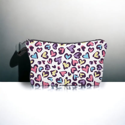 Cosmetic Pouch Multicoloured Hearts