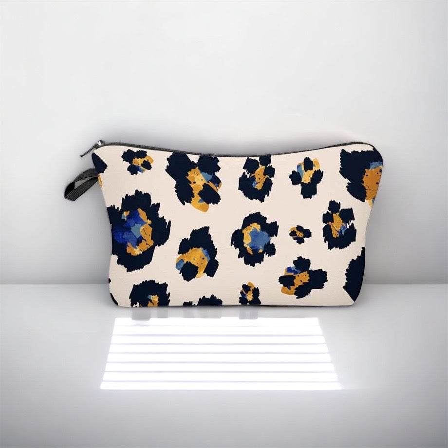 Cosmetic Pouch White & Gold