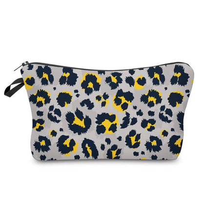 Cosmetic Pouch Grey & Yellow