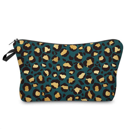 Cosmetic Pouch Green & Gold