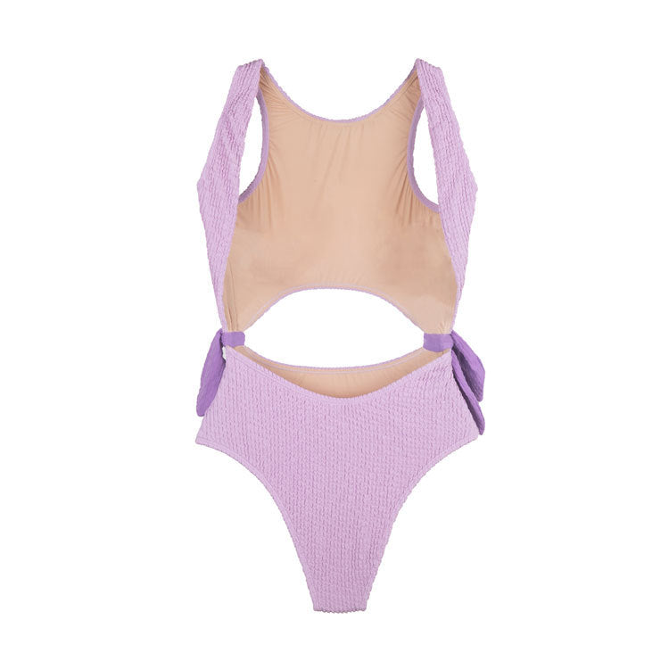 Lilli Lilac Cut Out Backless Swim Suit