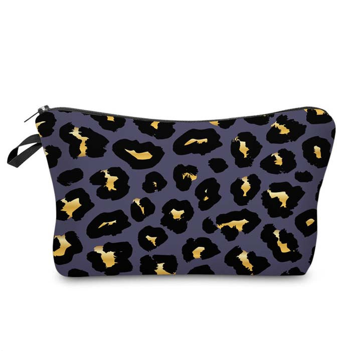 Cosmetic Pouch Blue & Gold