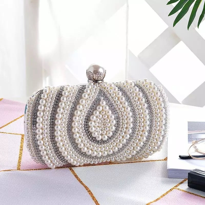 Silver on sale rhinestone clutch