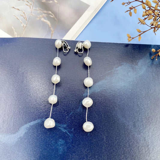 Earrings Pearl Drop (Clip In)
