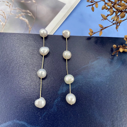 Four Drop Earrings in Gold